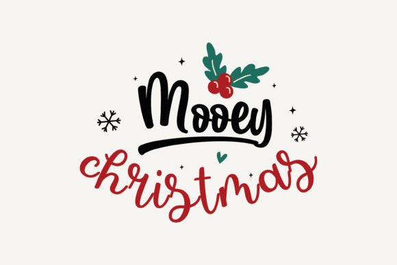 Mooey Christmas SVG for Embroidery Projects